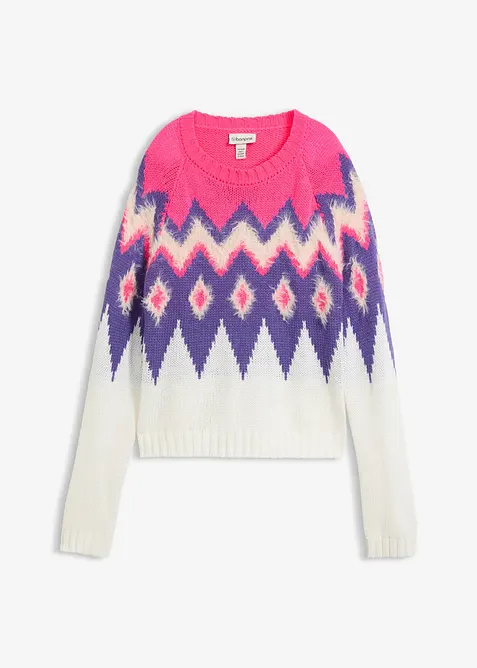 Grovstrikket Fair Isle-genser, bonprix