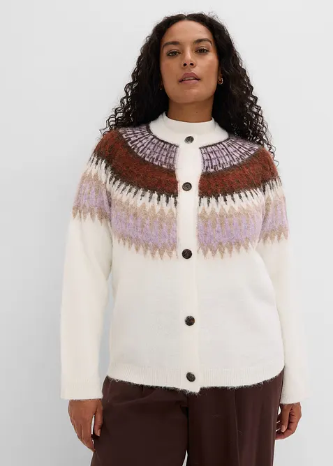 Cardigan med kofteinspirert m&oslash;nster, bonprix