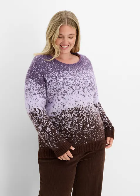 Genser i fluffy, myk strikk, bonprix