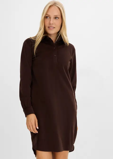 Oversized kjole i kordfl&oslash;yel, bonprix
