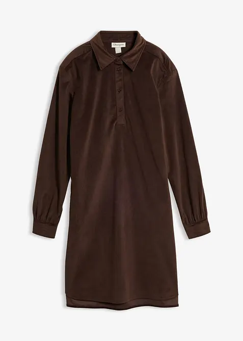 Oversized kjole i kordfl&oslash;yel, bonprix