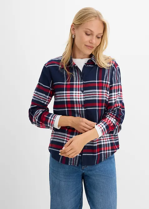 Flanellskjorte i 100% &oslash;kologisk bomull, bonprix