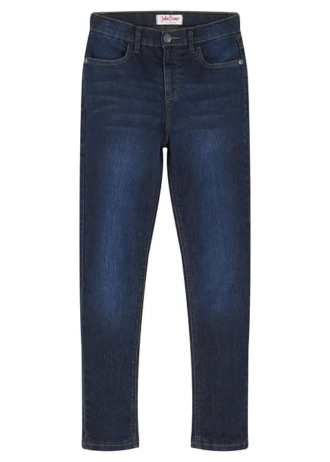 Termojeans med  jerseyf&ocirc;r, Mid Waist, bonprix