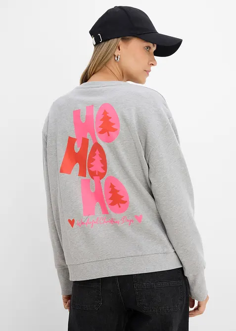 Oversized sweatshirt i myk bomullsmiks, bonprix