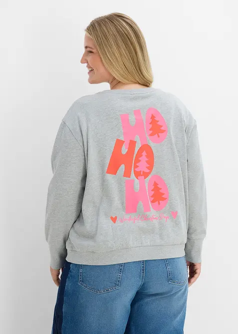 Oversized sweatshirt i myk bomullsmiks, bonprix