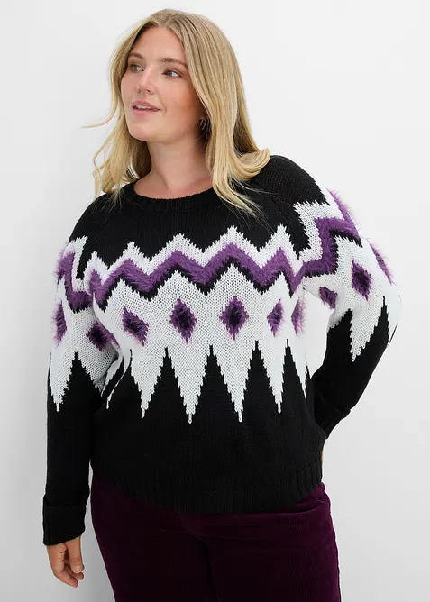 Grovstrikket Fair Isle-genser, bonprix