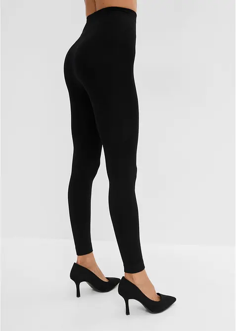 Varmende leggings med myk fleece 140 DEN (2-pack), bonprix