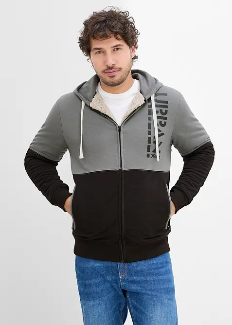 Sweatjakke med varmende f&ocirc;r i pilefleece, bonprix
