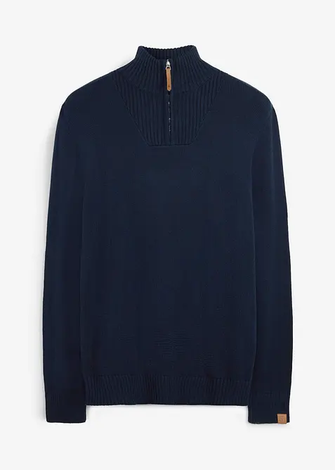 Half-zip-genser i regular fit, bonprix