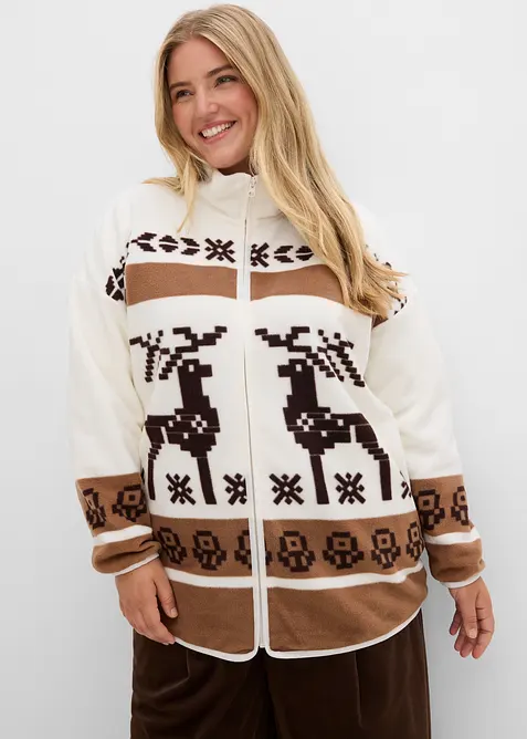 Fleecejakke med teddyfleece, bonprix