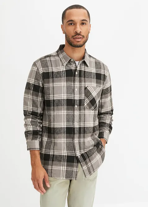 Flanellskjorte i 100% bomull, bonprix