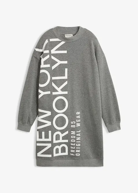 Oversized sweatshirtkjole i myk bomullsmiks, bonprix