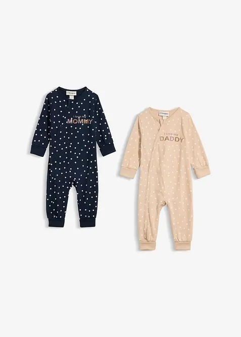 Sparkebukse i 100% &oslash;kologisk bomull (2-pack), bonprix