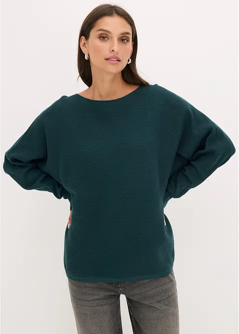 Oversized genser med flaggermusermer, bonprix