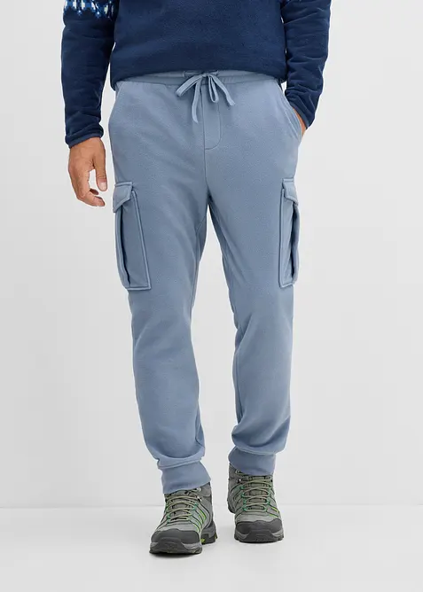 Varm cargobukse i fleecemateriale, regular fit, bonprix
