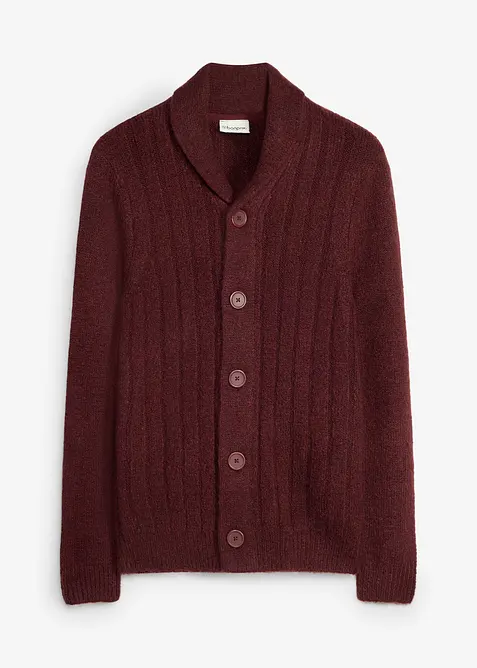 Cardigan med ribbem&oslash;nster, bonprix