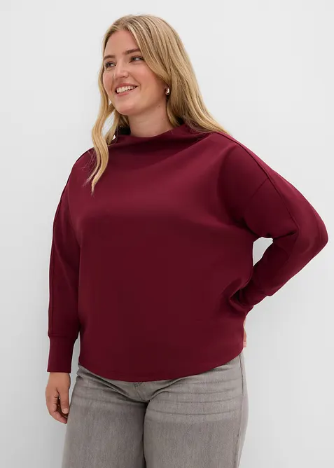 Oversized sweatshirt i myk scuba, bonprix