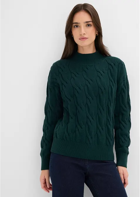 Oversized genser i myk viskosemiks, bonprix