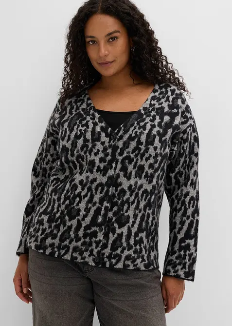 Cardigan med V-hals, bonprix