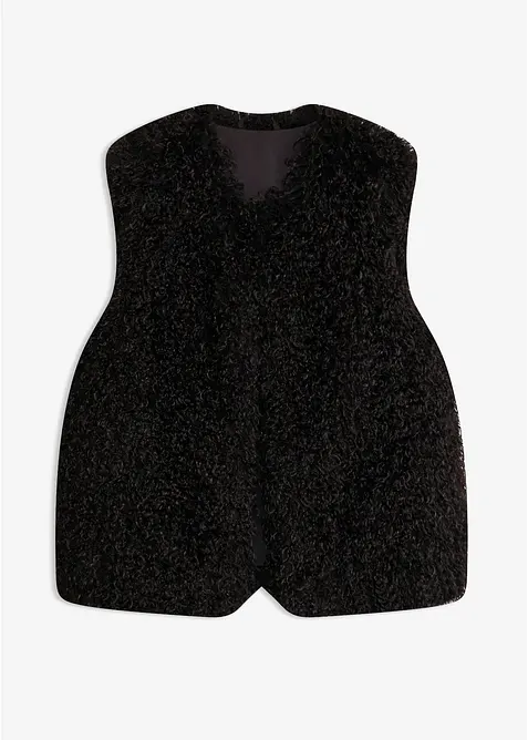 Fuskepelsvest med stikklommer, bonprix