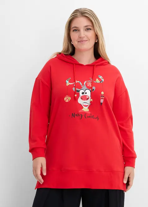 Lang hettegenser med bomull, bonprix