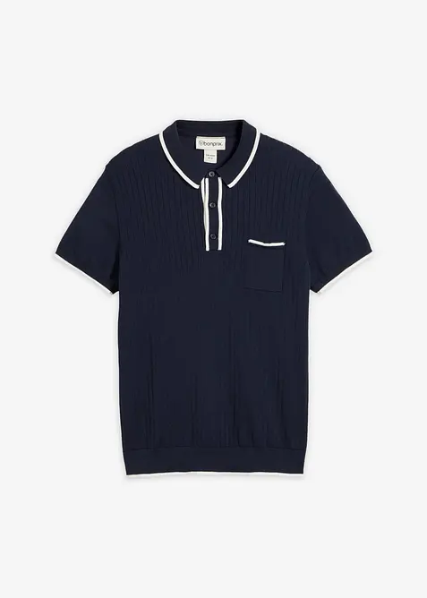 Strikket poloskjorte i Regular Fit, bonprix