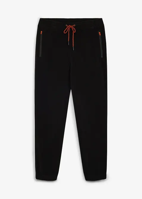 Joggebukse i fleece og regular fit, bonprix