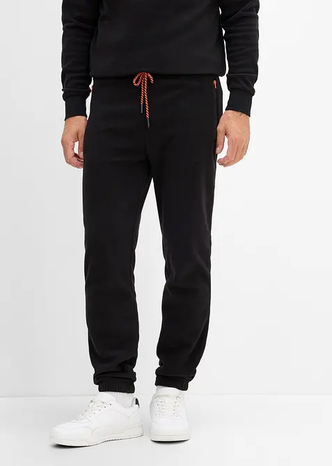 Joggebukse i fleece og regular fit, bonprix
