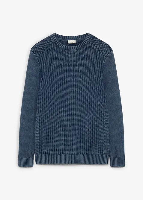 Grovstrikket genser i used stil og 100% bomull, bonprix