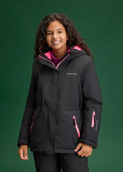 Vanntett skijakke med sporty detaljer, bonprix