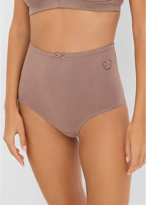 High waist truse med &oslash;kologisk bomull (4-pack), bonprix
