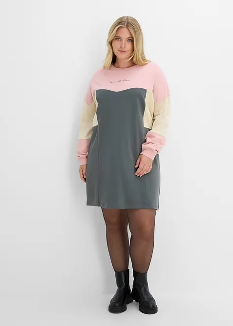 Sweatkjole i 100% bomull, bonprix
