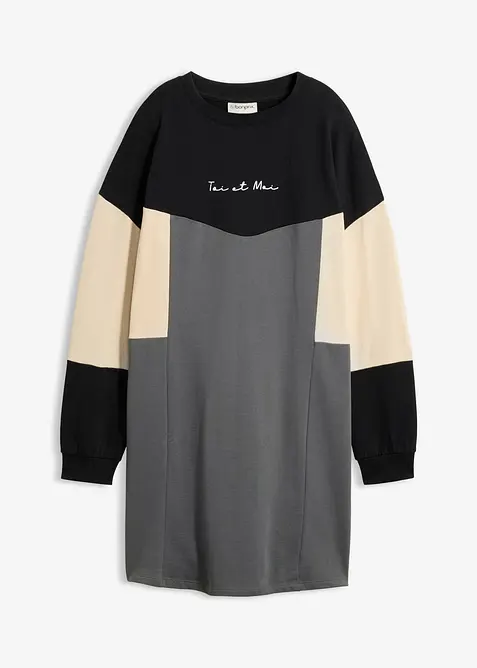 Sweatkjole i 100% bomull, bonprix