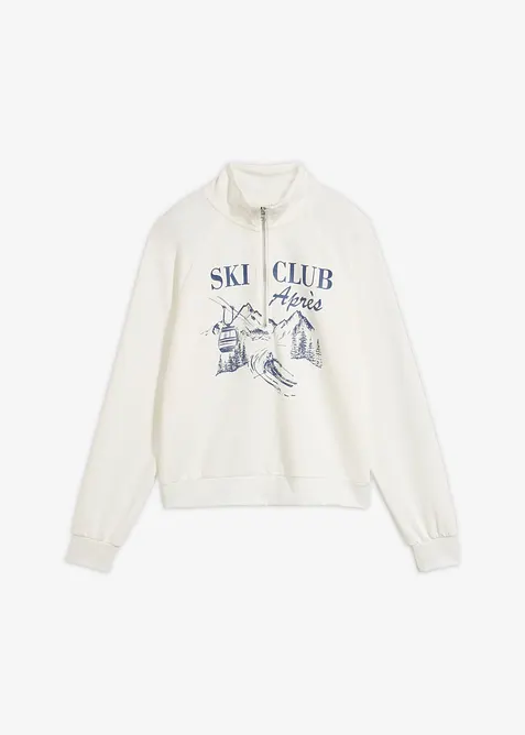 Half-zip-sweatshirt i scuba, bonprix