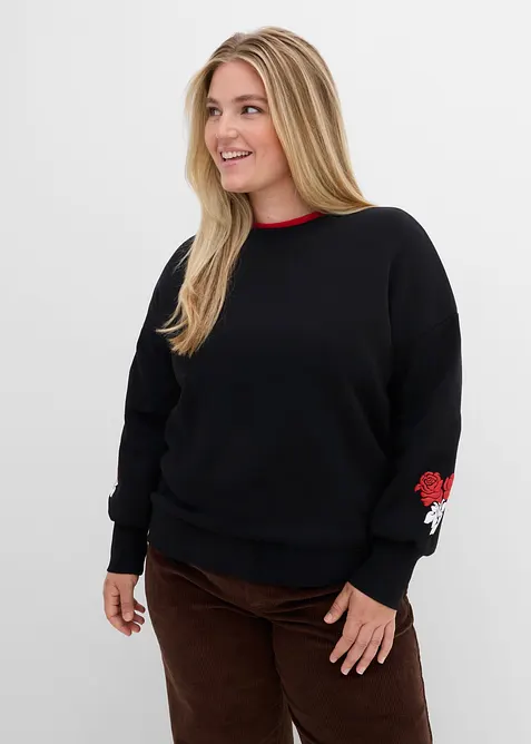 Sweatshirt i bomullsmiks, bonprix