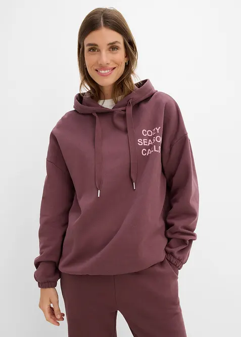 Oversized sweatshirt i 100% bomull, bonprix