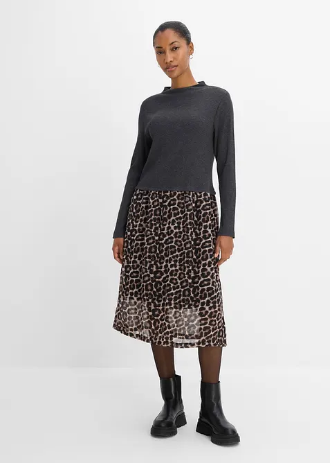 Jerseykjole i bomullsmiks, bonprix