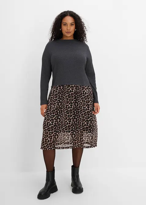 Jerseykjole i bomullsmiks, bonprix