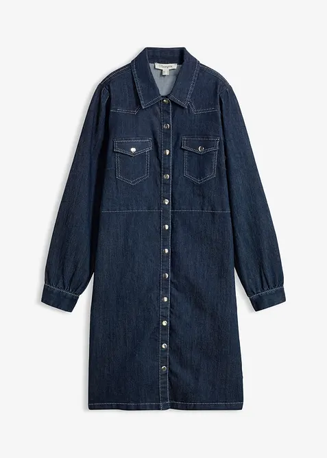 Kort kjole i denim, bonprix