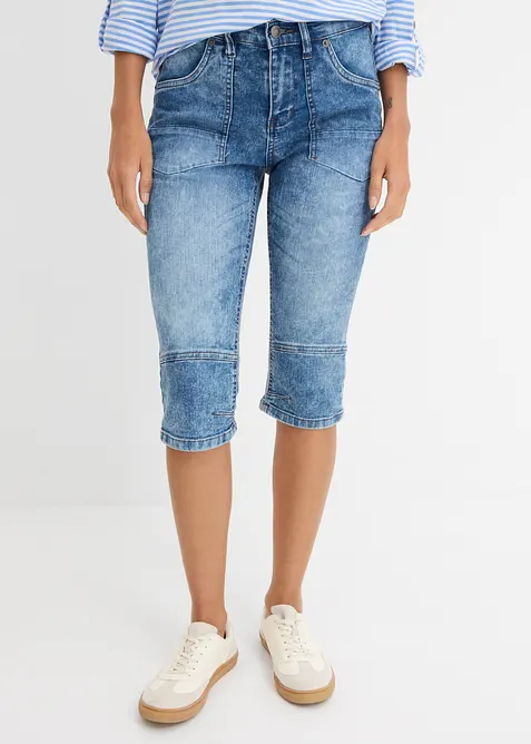 Caprijeans mid waist, stretch, bonprix