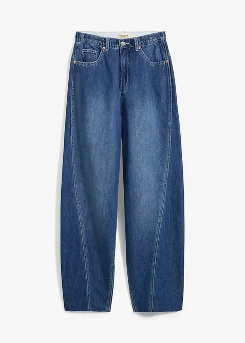 Barrel jeans, High Waist, supersoft, bonprix