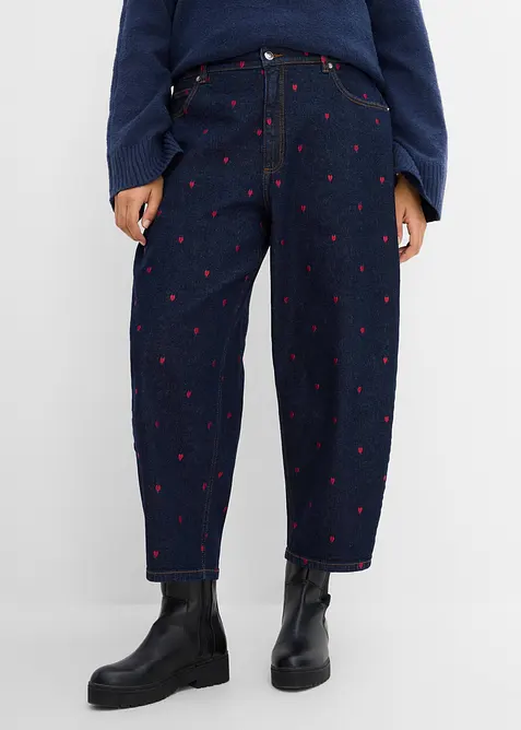 Barrel jeans high waist, bonprix