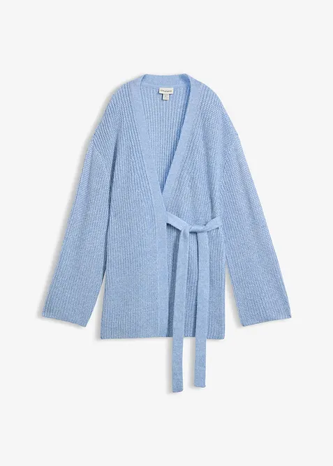 Oversized strikkejakke i omslagsstil, bonprix