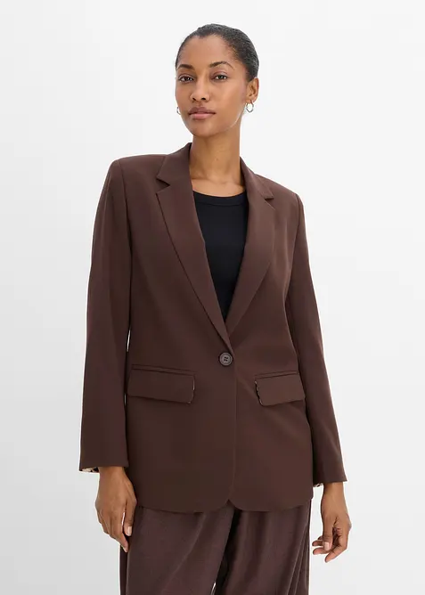 Lang blazer i lett viskoseblanding, bonprix