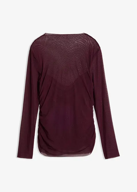 Langermet topp i lett mesh, bonprix