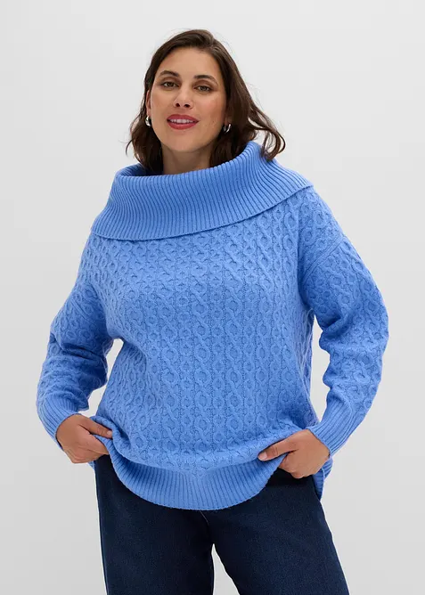 Kabelstrikket genser, bonprix