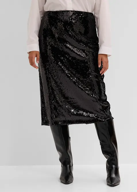 Paljettbrodert blyantskj&oslash;rt, bonprix