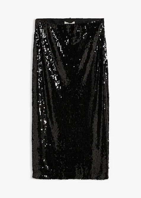 Paljettbrodert blyantskj&oslash;rt, bonprix