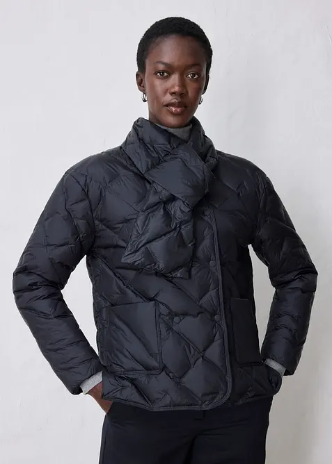 Dunjakke med skjerf (2-delt sett), bonprix