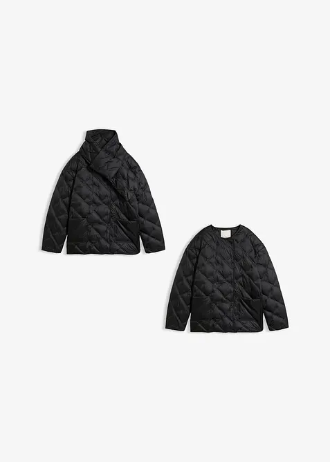 Dunjakke med skjerf (2-delt sett), bonprix